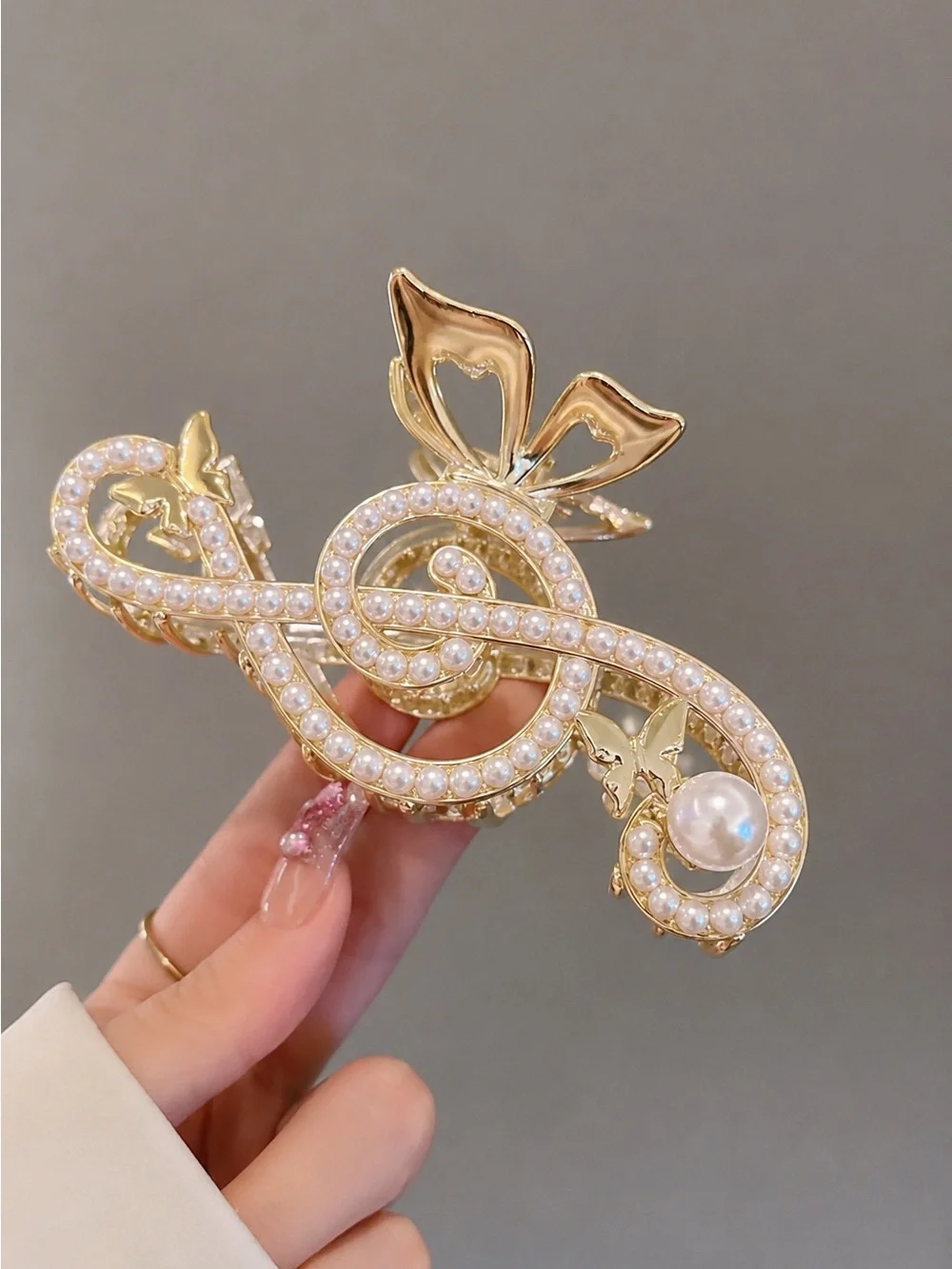 NEW Beautiful Music Note Treble Clef Hair Clip